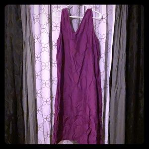 Purple dress. Cotton canvas dress